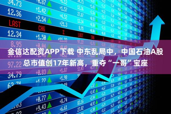 金信达配资APP下载 中东乱局中，中国石油A股总市值创17年新高，重夺“一哥”宝座